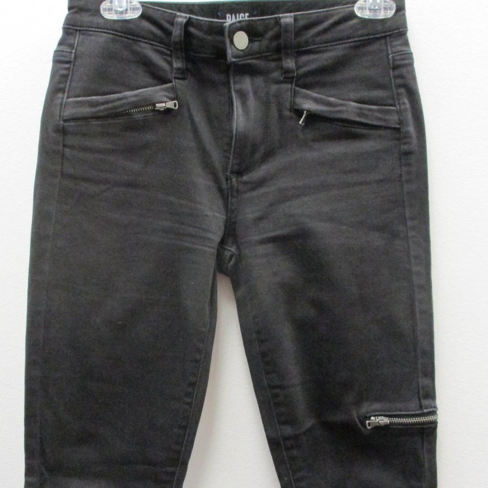 Paige Denim‎ Black Jeans with Zipper Pockets